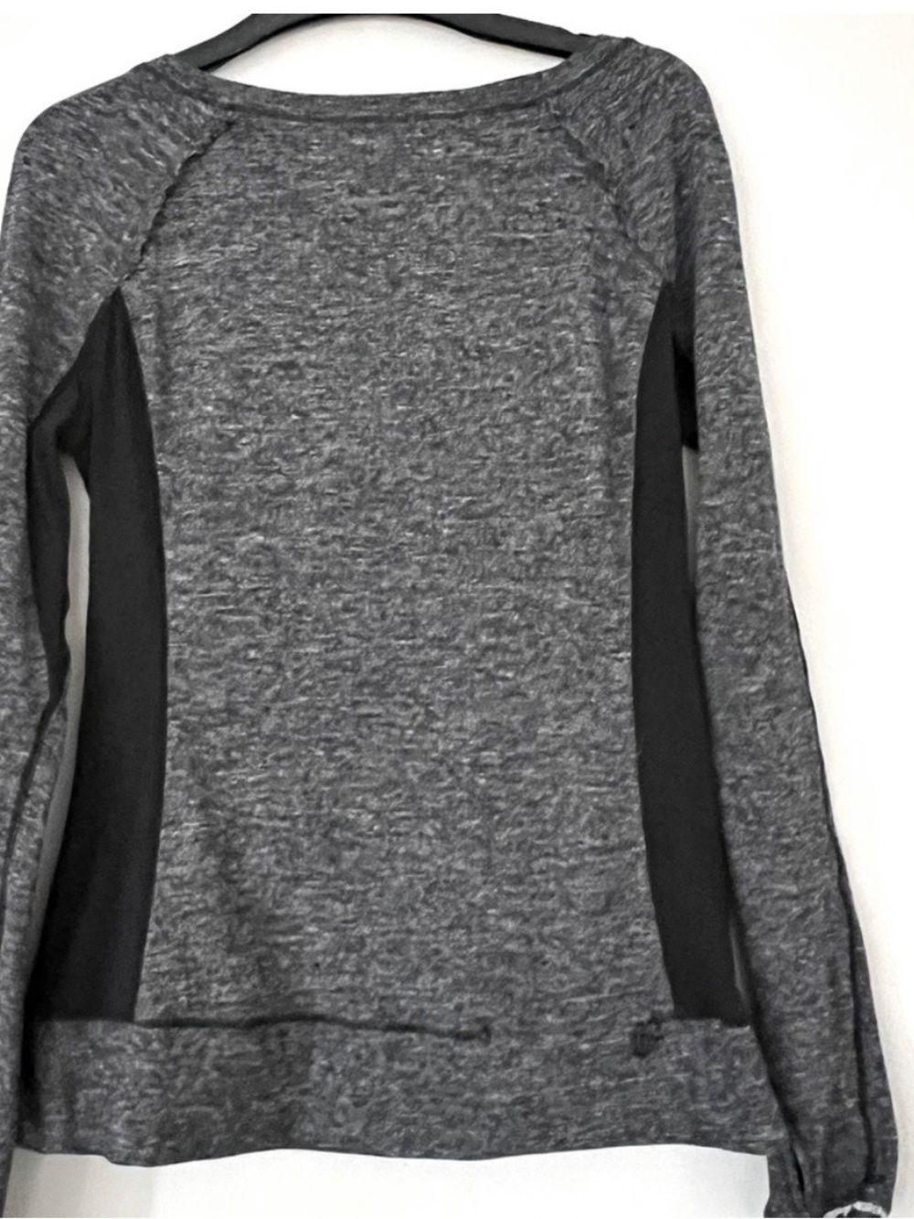 lululemon athletica Heather Gray Pullover with Black Side Panels
